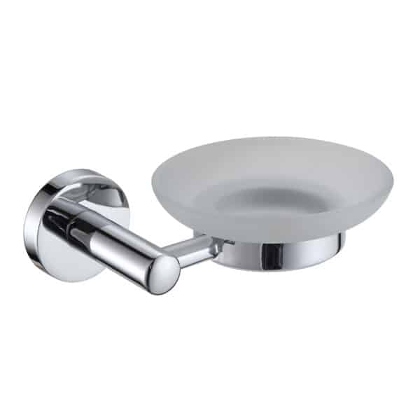 Chrome Wall Mounted Bathroom Glass Soap Dish Modernity - Soap Dishes
