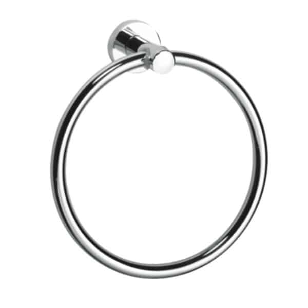 Chrome Wall Mounted Bathroom Towel Ring Modernity - Towel Ring Rails