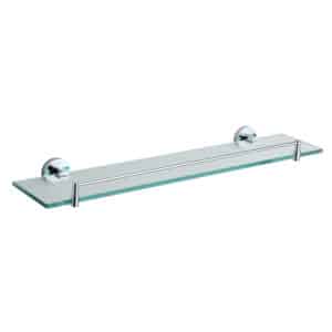 Chrome Wall Mounted Bathroom Vanity Shelf 50cm Wide Modernity - Wall Mounted Bathroom Shelves