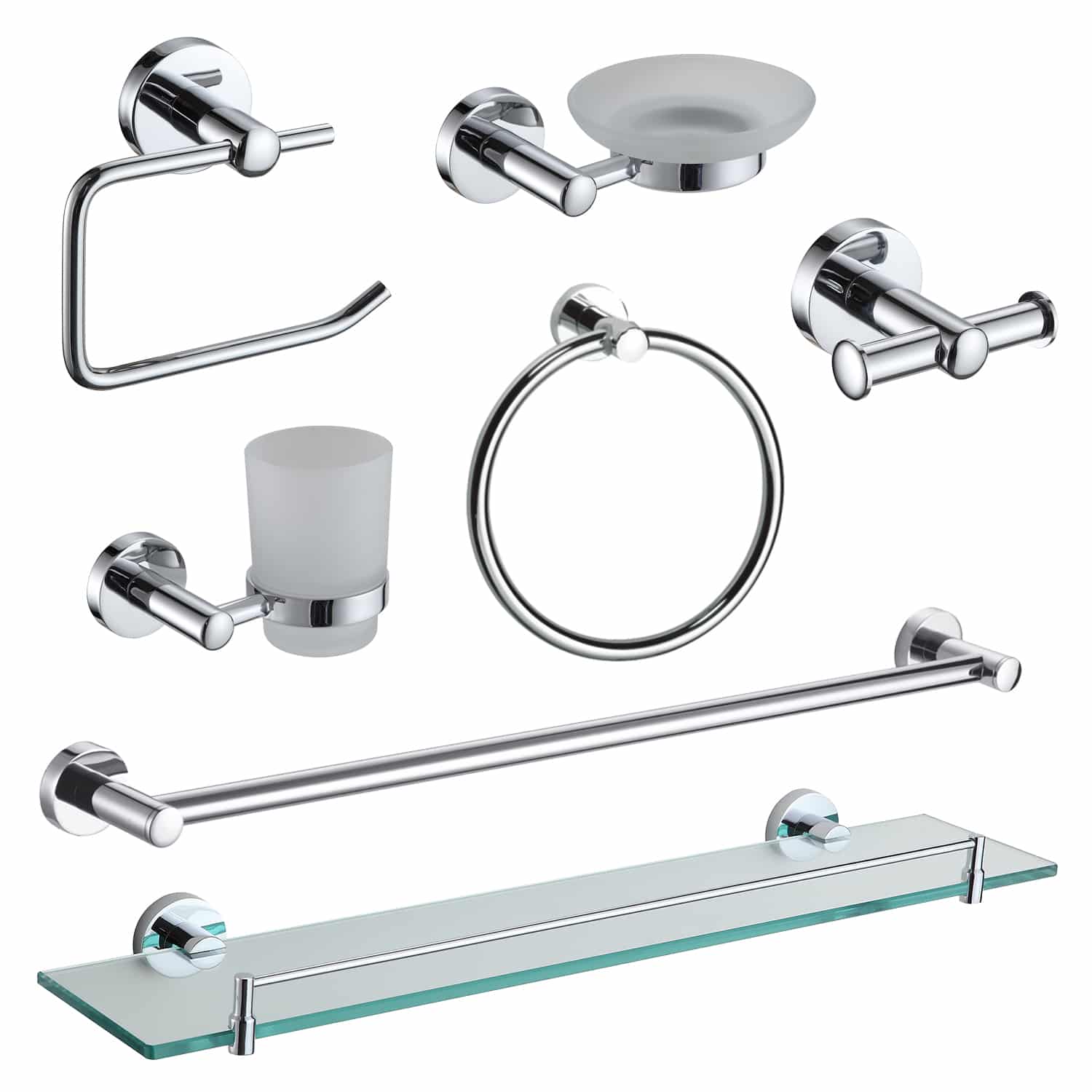 Gå glip af Tilkalde Konsultere 7 Piece Modernity Bathroom Accessories Set | Showerdrape