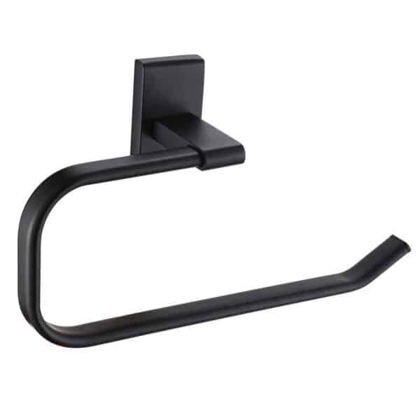 Black Wall Mounted Towel Ring Unity - Towel Ring Rails