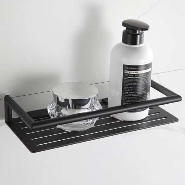 Black Wall Mounted Bathroom Bottle Basket Verso - Bathroom Caddies and Baskets