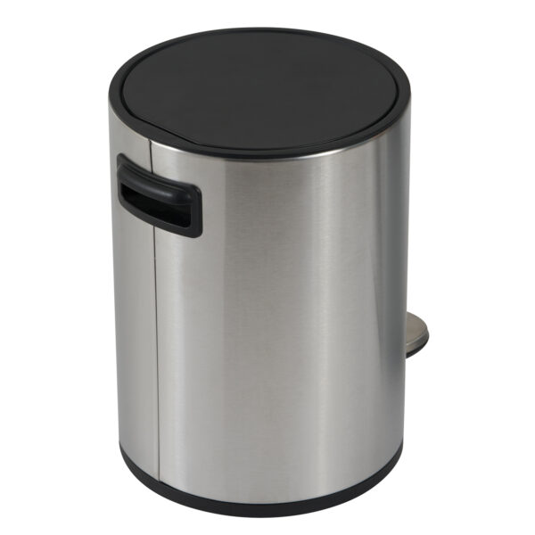 Bathroom 3 Litre Pedal Bin Stainless Steel Satin Finish Integrated Handle Soft Close Lid Removable Bucket Showerdrape, Chloe - Bathroom Bins