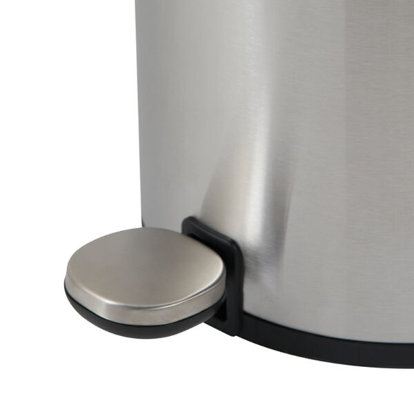 Bathroom 3 Litre Pedal Bin Stainless Steel Satin Finish Integrated Handle Soft Close Lid Removable Bucket Showerdrape, Chloe - Bathroom Bins