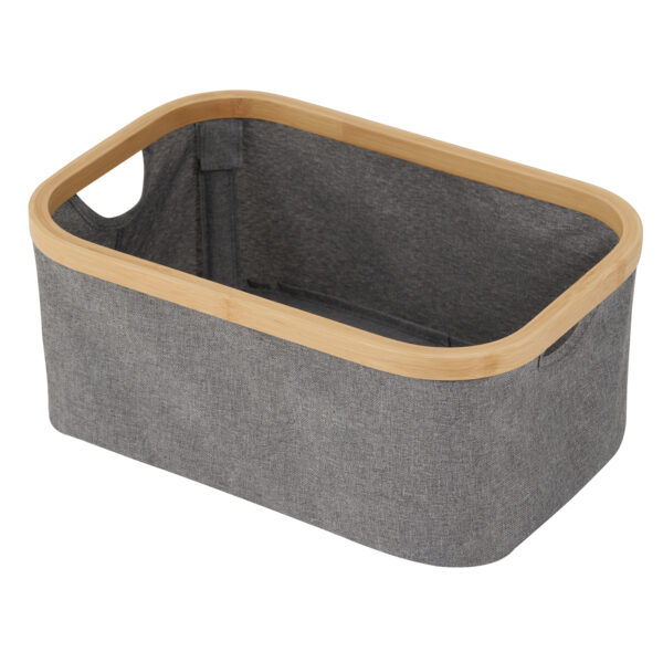 Storage Basket Organiser Bamboo Fabric Cotswold - Bathroom Caddies and Baskets