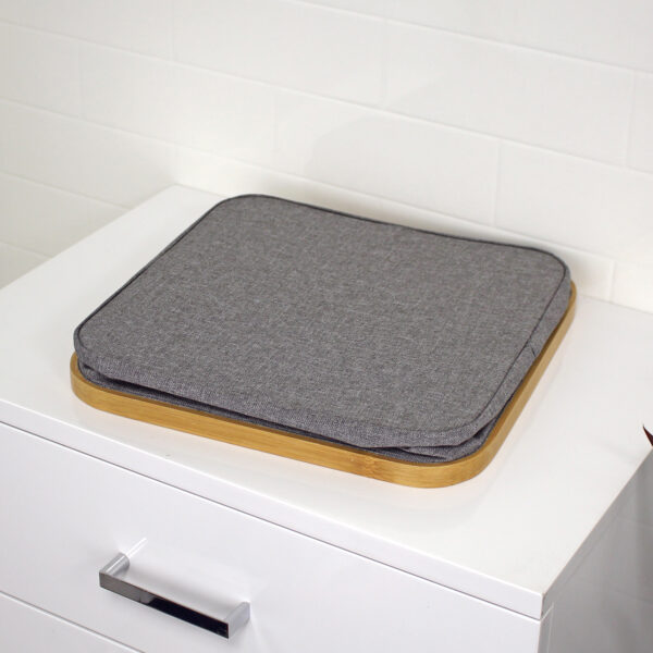 Storage Tray Organiser with 4 Compartments Fabric and Bamboo Cotswold - Bathroom Caddies and Baskets