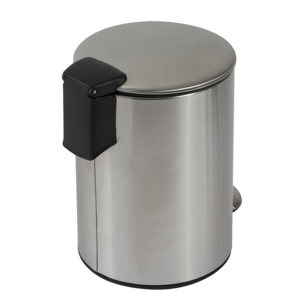 Bathroom 3 Litre Pedal Bin Stainless Steel Satin Finish Soft Close Lid Showerdrape, Luna - Bathroom Bins