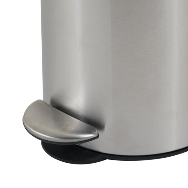 Bathroom 3 Litre Pedal Bin Stainless Steel Satin Finish Soft Close Lid Showerdrape, Luna - Bathroom Bins