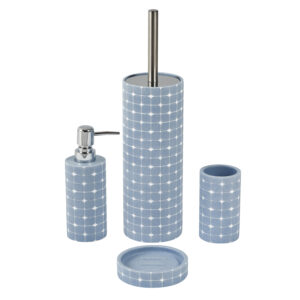 Mosaica Sky Blue Set of 4 - Bathroom Accessory Sets
