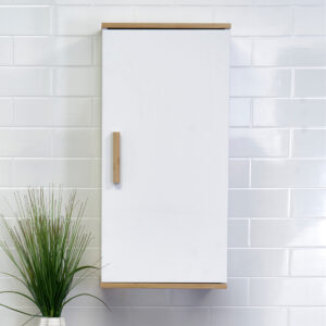 Nola Premium Bathroom Wall Mounted Cabinet – White Bamboo - Bathroom Cabinets