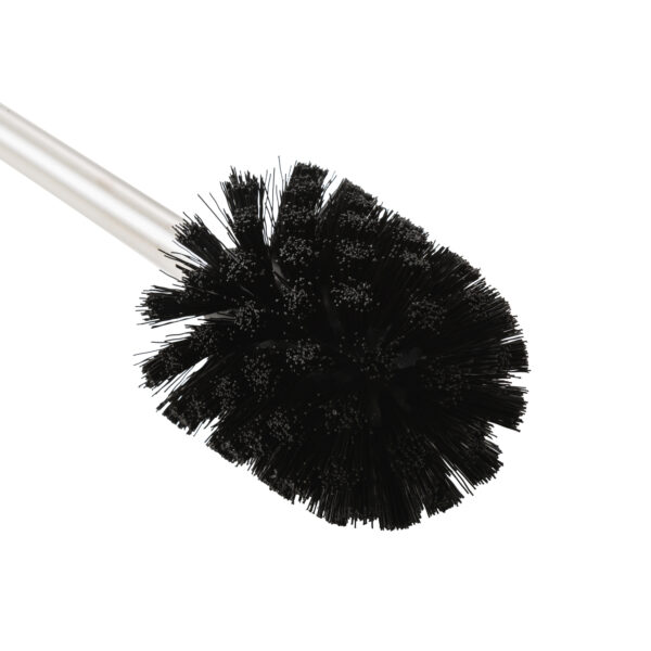 Toilet Brush & Holder Set Automatic Opening and Closing Powder Coated White Steel Echo - Toilet Brushes