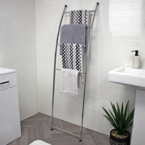 Showerdrape Apex Towel Ladder Chrome 4 Tiers W44 x H155cm - Free Standing Towel Rails