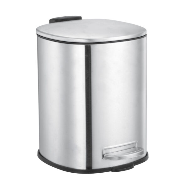 Showerdrape Capri 3L Rounded Square Bathroom Bin Satin - Bathroom Bins