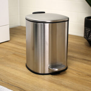 Showerdrape Capri 3L Rounded Square Bathroom Bin Satin - Bathroom Bins