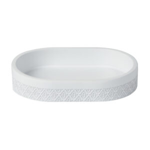 Chantilly Bathroom Matt White Resin Soap Dish - Soap Dishes