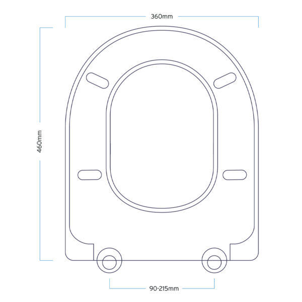 Detroit Plastic D-Shaped Toilet Seat - Plastic Toilet Seats