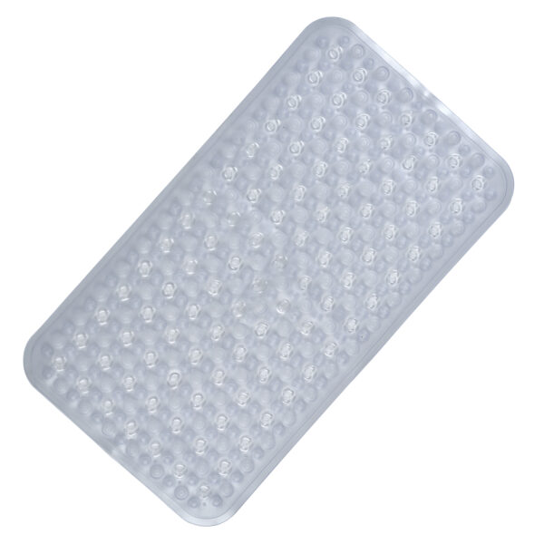 Clara Bathroom PVC White Anti-Bac Bath Mat - Bathroom Mats