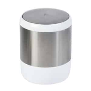 Plastic Swing Lid Bathroom Waste Bin 6 Litres Kitchen Home Brushed - Bathroom Bins