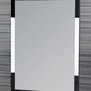 Hampstead Rectangular Black Bathroom Mirror 70cm x 50cm - Wall Mounted Mirrors