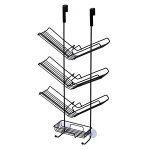 Shower Caddy Black Hanging Over Door Screen Rack Storage Bathroom Tidy Hook Atrium - Bathroom Caddies and Baskets
