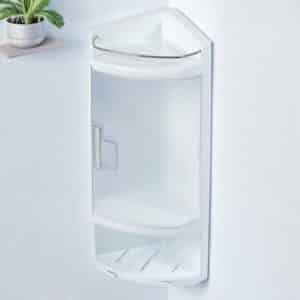 Breeze Corner Bathroom Wall Cabinet – Compact White ABS Storage Unit - Sale
