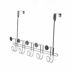 Moretti Chrome 5 Hook Over Door Hanger - Over Door Hooks / Robe Hooks