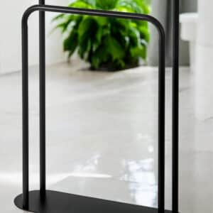 Freestanding Bathroom 2-Tier Curved Black Towel Stand Rack Rail Holder Drying Aspen - Free Standing Towel Rails