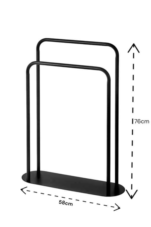 Aspen Freestanding 2-Tier Curved Towel Stand - Free Standing Towel Rails