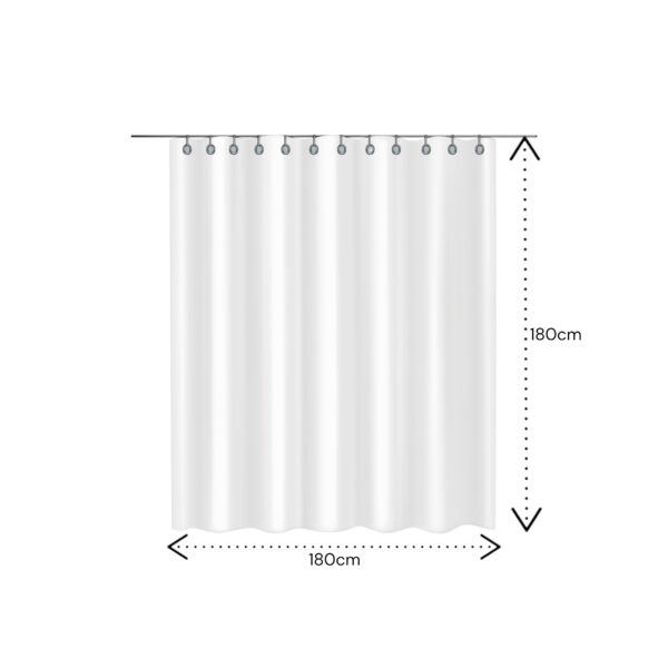 City White Shower Curtain - Shower Accessories