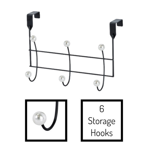 Akoya Pearl Over Door Storage Hooks - Over Door Hooks / Robe Hooks