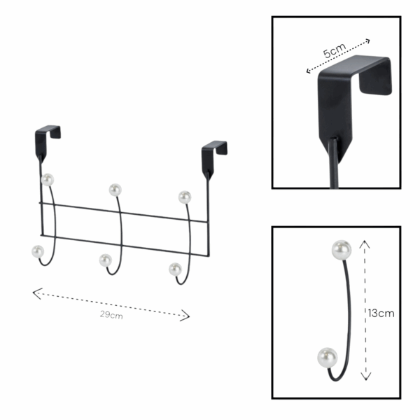 Akoya Pearl Over Door Storage Hooks - Over Door Hooks / Robe Hooks