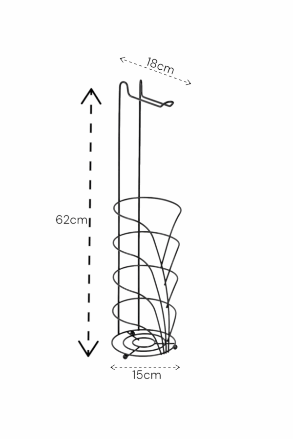 Vertu Steel Toilet Roll Holder & Spare Combination - Free Standing Toilet Roll Holders