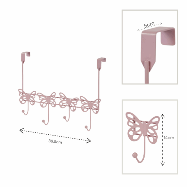 Butterflies Over Door Storage Hooks - Over Door Hooks / Robe Hooks