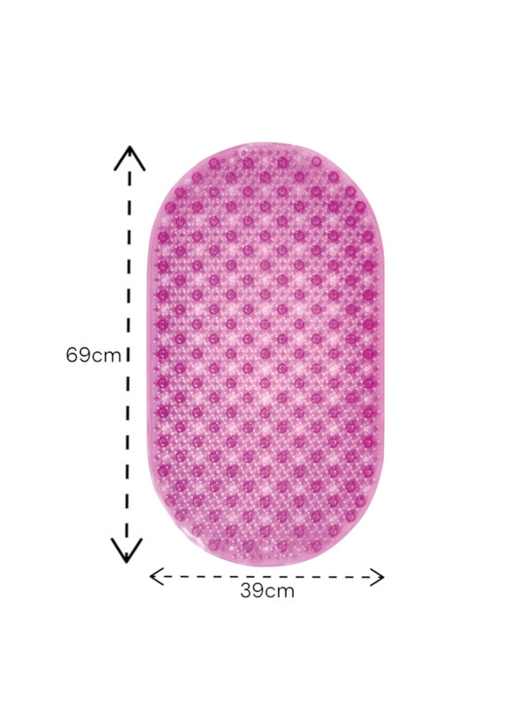 Cleo Anti Slip Suction Bath Mat 69cm x 39cm - Non-Slip Rubber Bath Mats