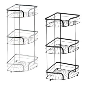 Dante Steel Freestanding Corner Floor Caddy - Bathroom Caddies and Baskets
