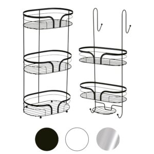 Dante Steel Freestanding Floor Caddy and 2 Tier Shower Caddy - Bathroom Caddies and Baskets