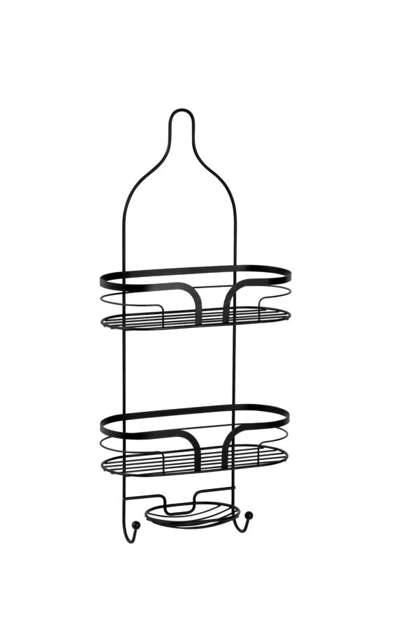 Dante Steel 2 Tier Hanging Caddy with Soap Dish - Bathroom Caddies and Baskets