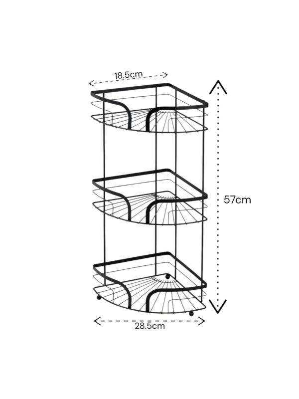 Dante Steel Freestanding Corner Floor Caddy - Bathroom Caddies and Baskets