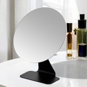 Corus Black Round Vanity Mirror - Vanity Mirrors