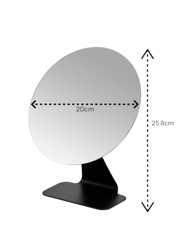 Corus Black Round Vanity Mirror - Vanity Mirrors