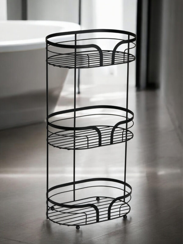 Dante Steel Freestanding Floor Caddy and 2 Tier Shower Caddy - Bathroom Caddies and Baskets