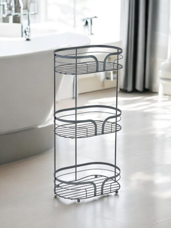 Dante Steel Freestanding Floor Caddy and Mini Shower Caddy - Bathroom Caddies and Baskets