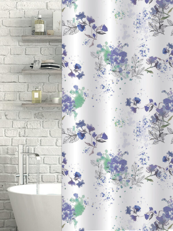 Bouquet White Floral Shower Curtain - Shower Accessories