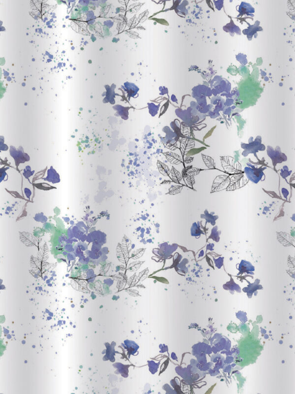 Bouquet White Floral Shower Curtain - Shower Accessories