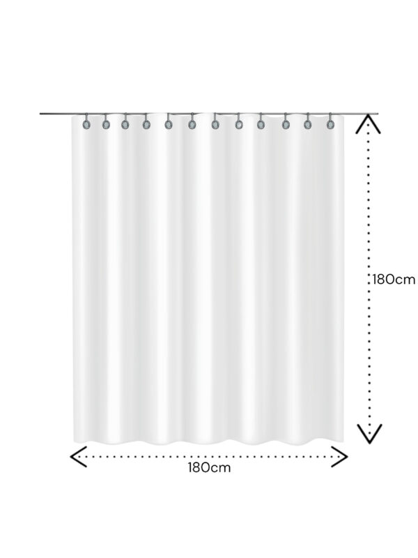 Droplets White Shower Curtain - Shower Accessories