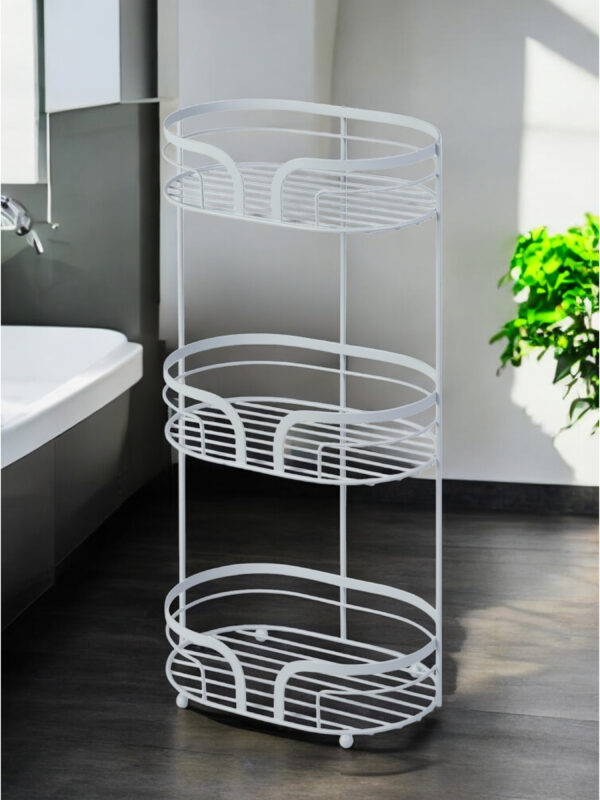 Dante Steel Freestanding Floor Caddy and 2 Tier Shower Caddy - Bathroom Caddies and Baskets