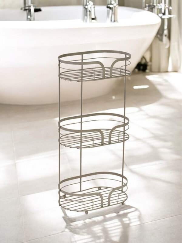 Dante Steel Freestanding Floor Caddy and Mini Shower Caddy - Bathroom Caddies and Baskets