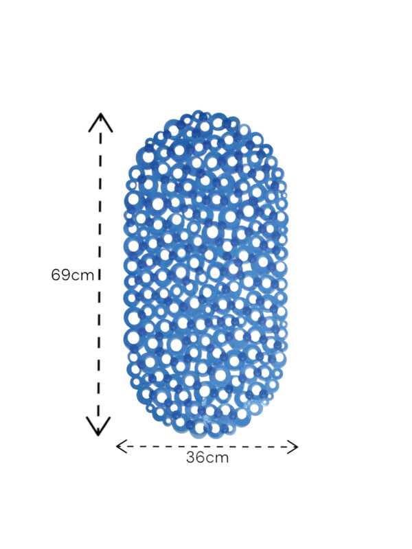 Otto Anti Slip PVC Suction Bath Mat 69cm x 36cm - Non-Slip Rubber Bath Mats