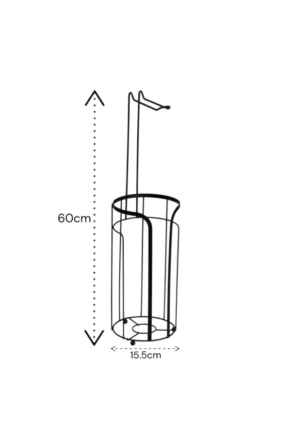 Dante Steel Toilet Roll Holder & Spare Roll Combination - Free Standing Toilet Roll Holders