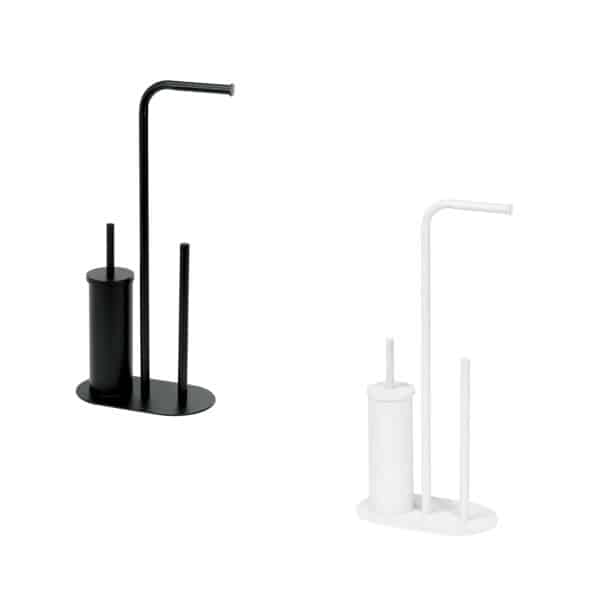 Aspen Freestanding 3 in 1 Toilet Roll & Brush Combo - Shower Accessories